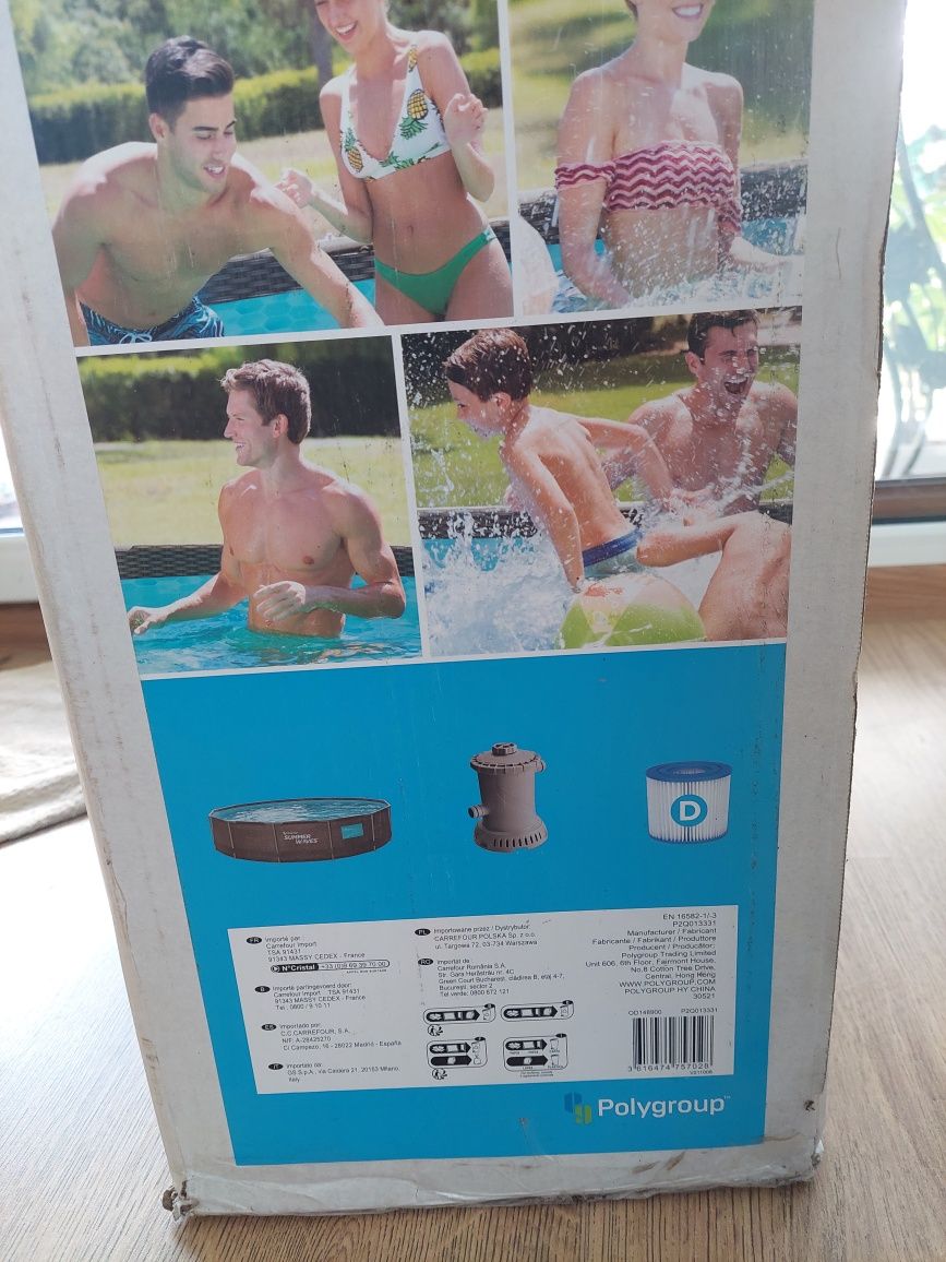 Sprzedam basen okrągły srednica 390cm  wysokosc 84 cm