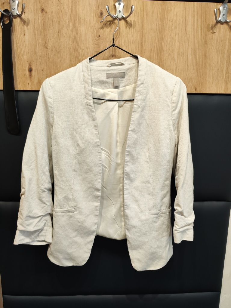 Marynarka lniania H&M rozmiar Xs 34