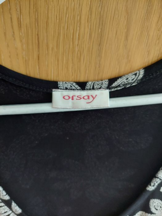 Sukienka czarna w kwiaty rozm 38 Orsay