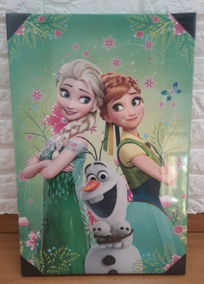 Obraz Kraina Lodu Frozen Anna Elsa nowy w folii 60x40 wystrój pokoju