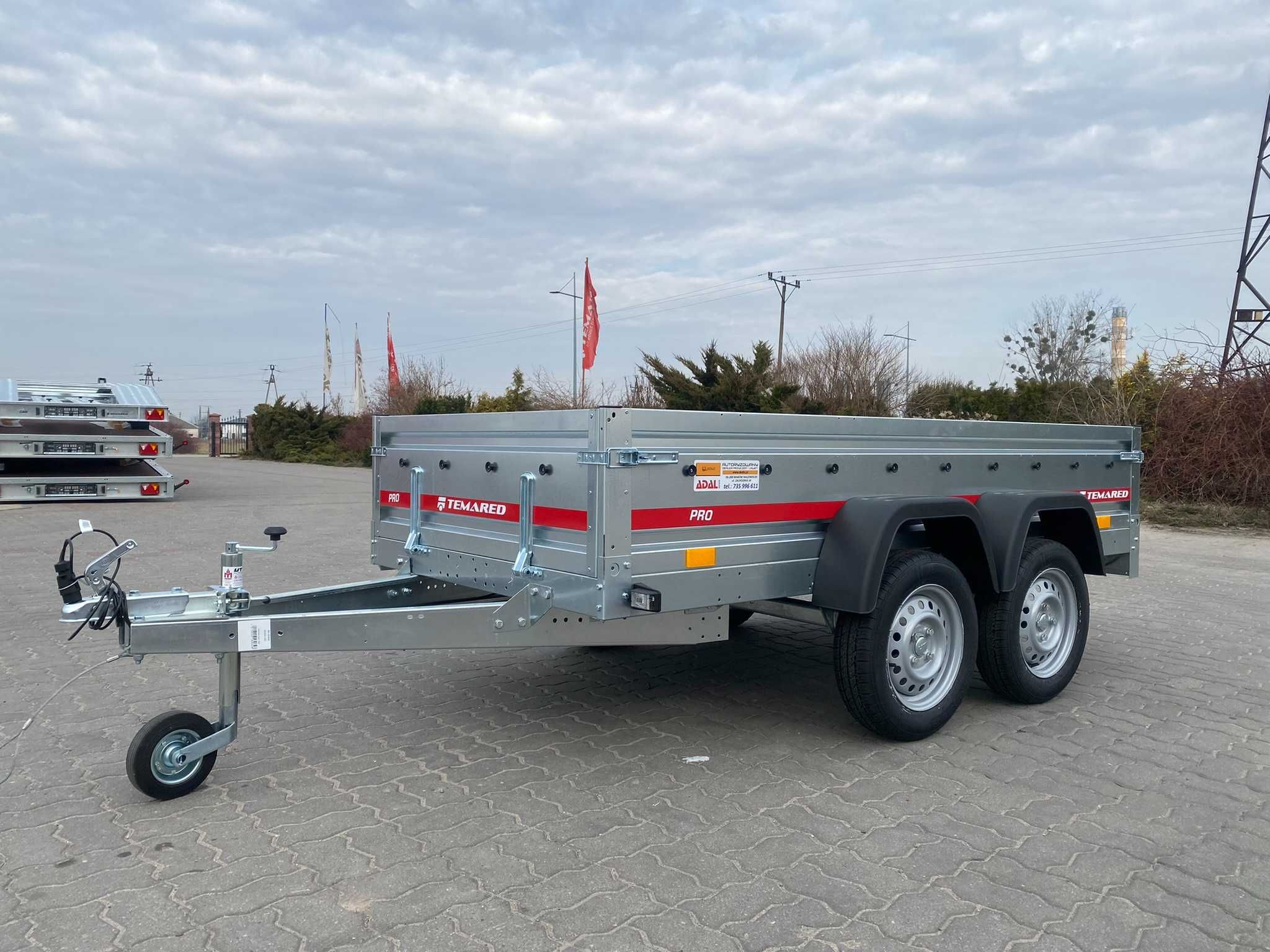 Przyczepka samochodowa dwuosiowa Temared 2612/2 750kg DOSTAWA POD DOM