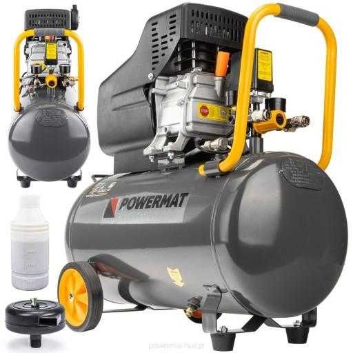 Компресор повітряний POWERMAT 24 л 1850 Вт 8 атм 206 л\хв компрессор