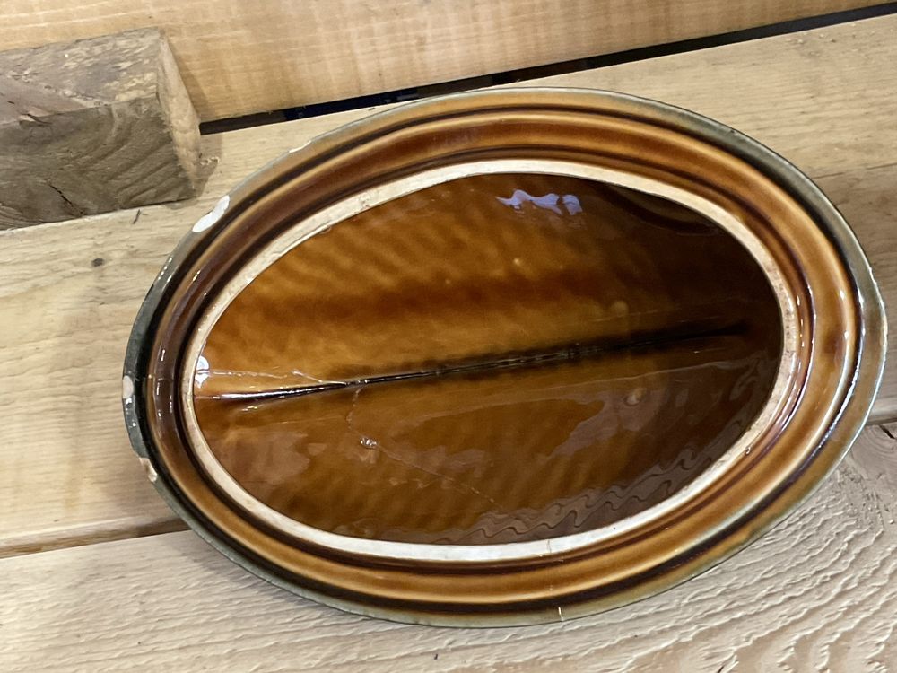 Ceramiczna Waza Fajansowa na Śledzie w kształcie Ryby- Francja