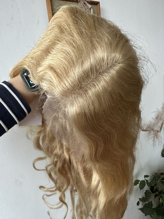 Hollywodzkie fale peruka blond 100% wlosy ludzkie 613 dluga