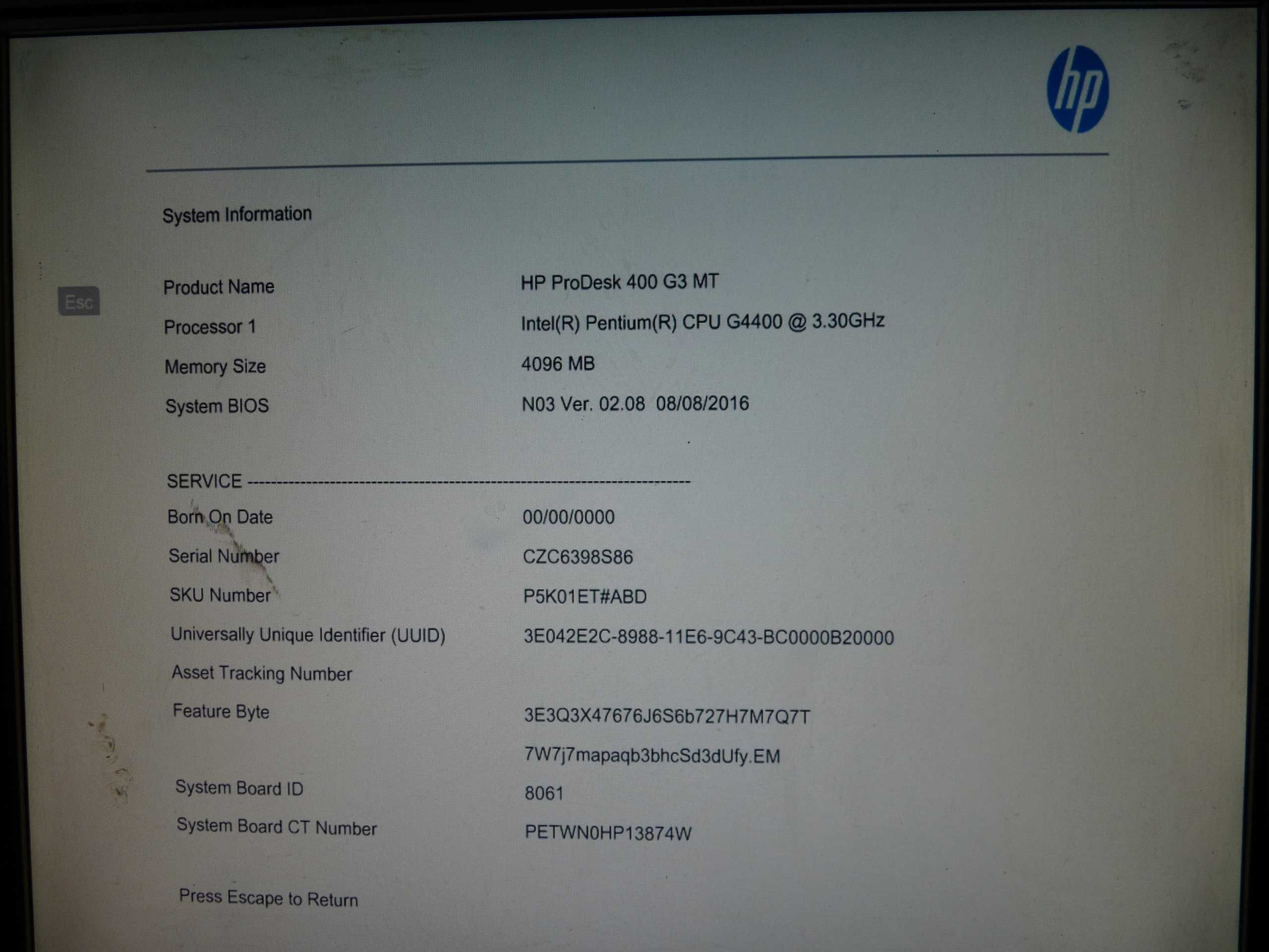 плата HP ProDesk 400 G3 MT  /socket 1151