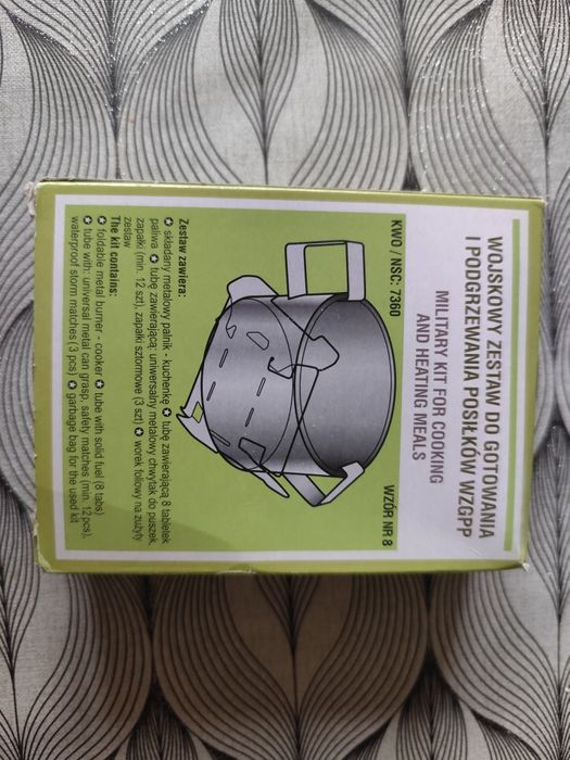 Wojskowy zestaw do gotowania i podgrzewania posiłków