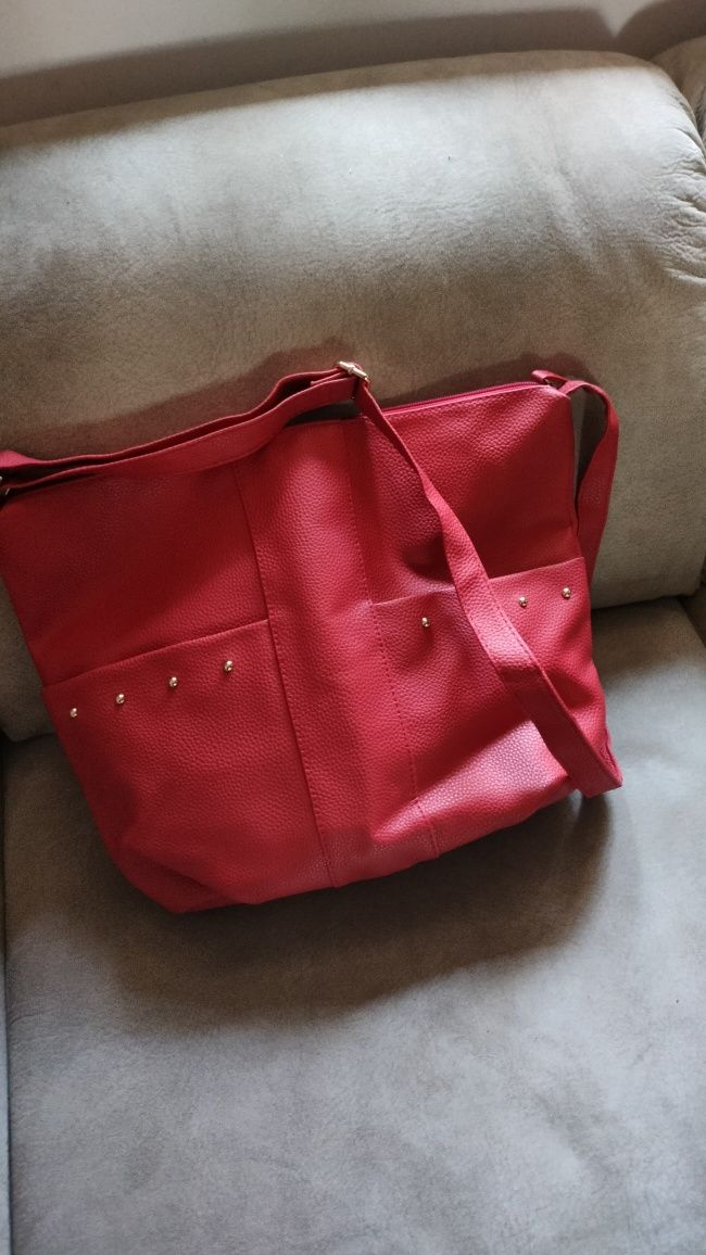 Nowa czerwona torba shopper