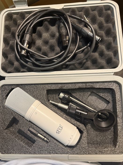 Mikrofon studyjny pojemnościowy MXL D.R.K DRK biały i statyw mozos