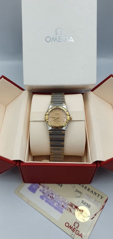 Omega Constellation Quartz Half Bar - cal. 1456 - stal + 18k złoto