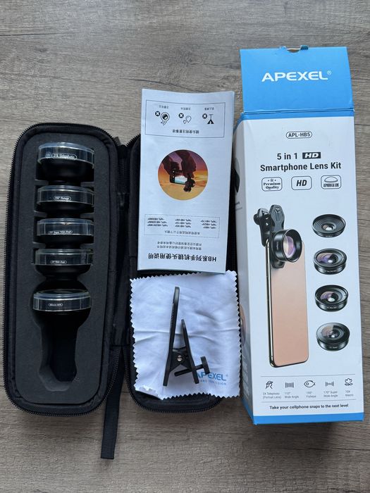 Набір об'єктивів (лінз) для телефону 5в1 Apexel APL-HB5