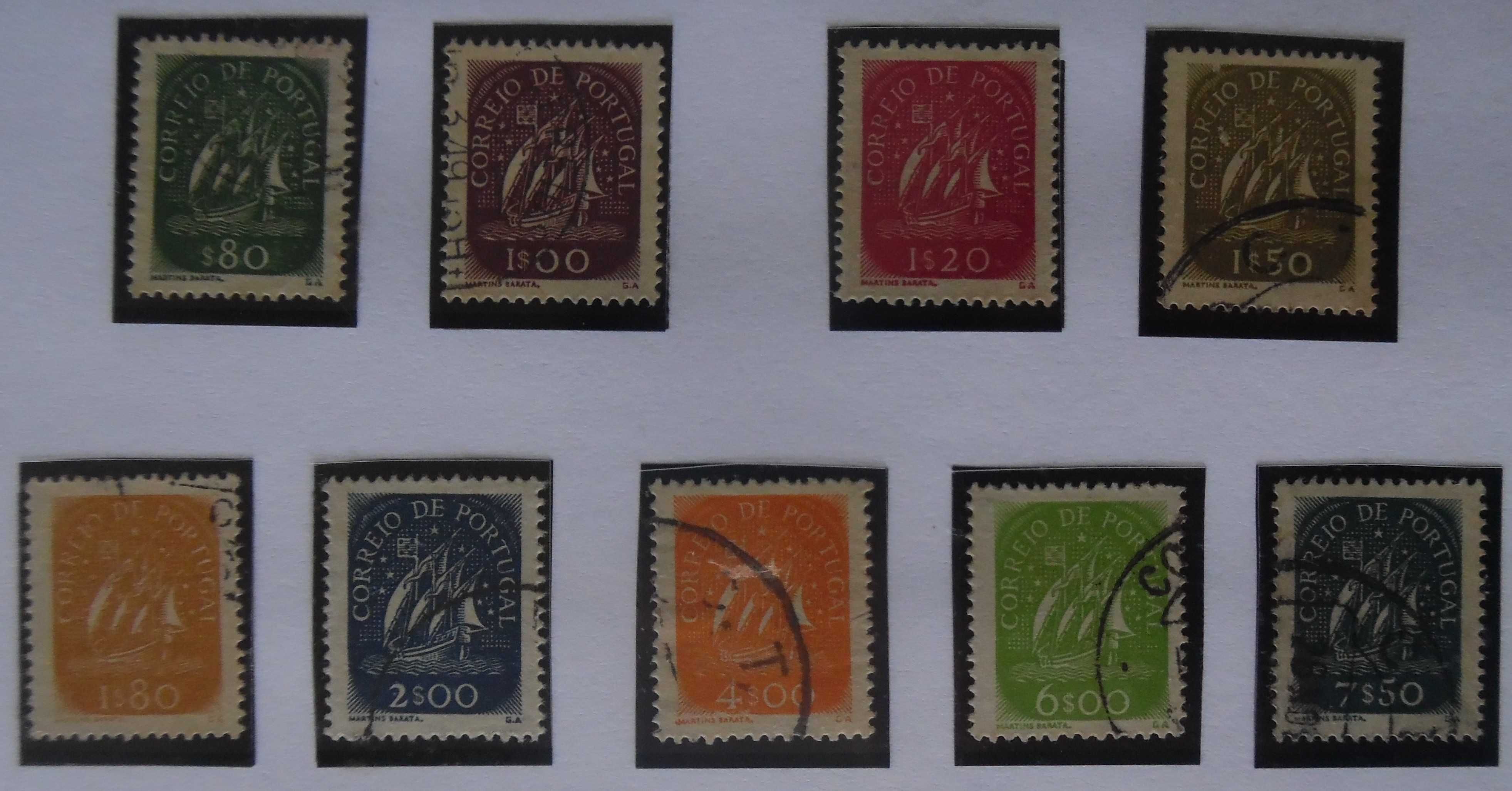 Selos Portugal 1948/49-Caravela Novos Valores Completa usados/novo