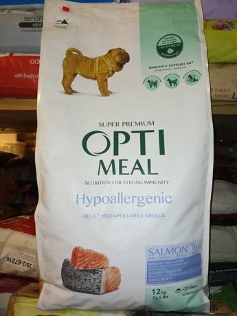 Акция OptiMeal Hypoallergenic гипоаллергенный корм для собак 12 кг