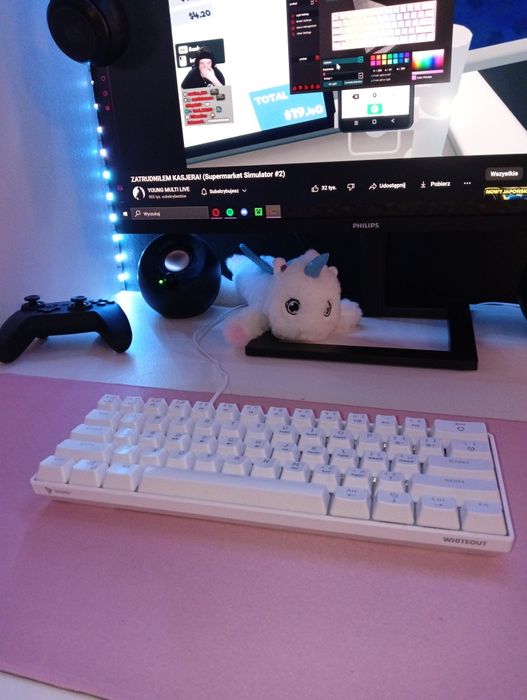 Klawiatura mechaniczna Gamingowa RGB LED podświetlana