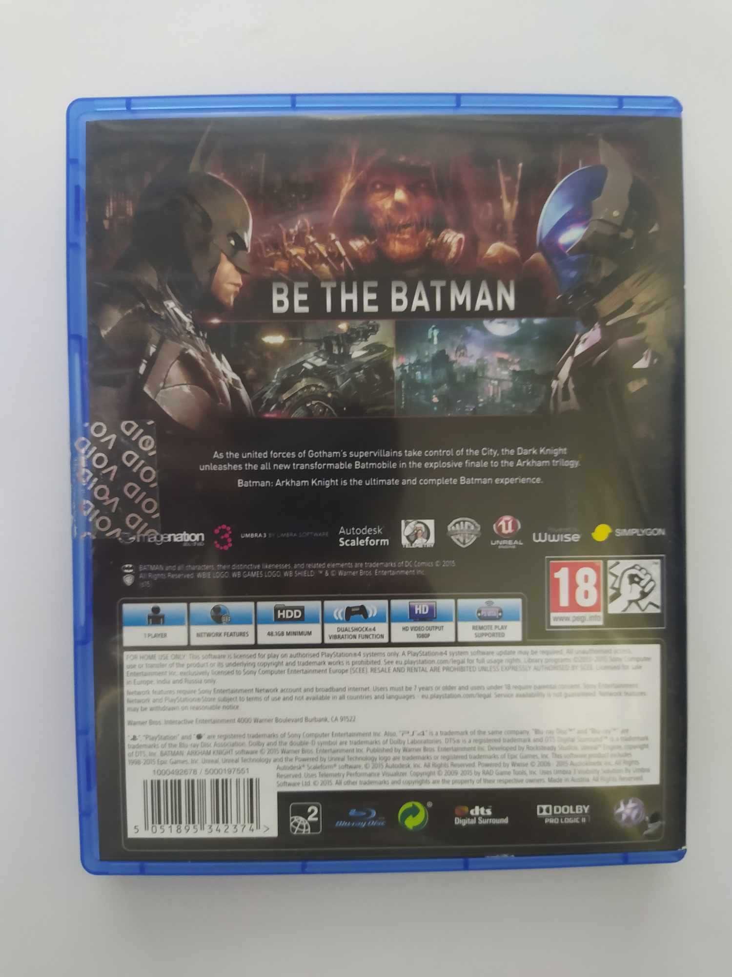 Batman: Arkham Knight PS4 Polskie napisy w grze PS4 i PS5 PL