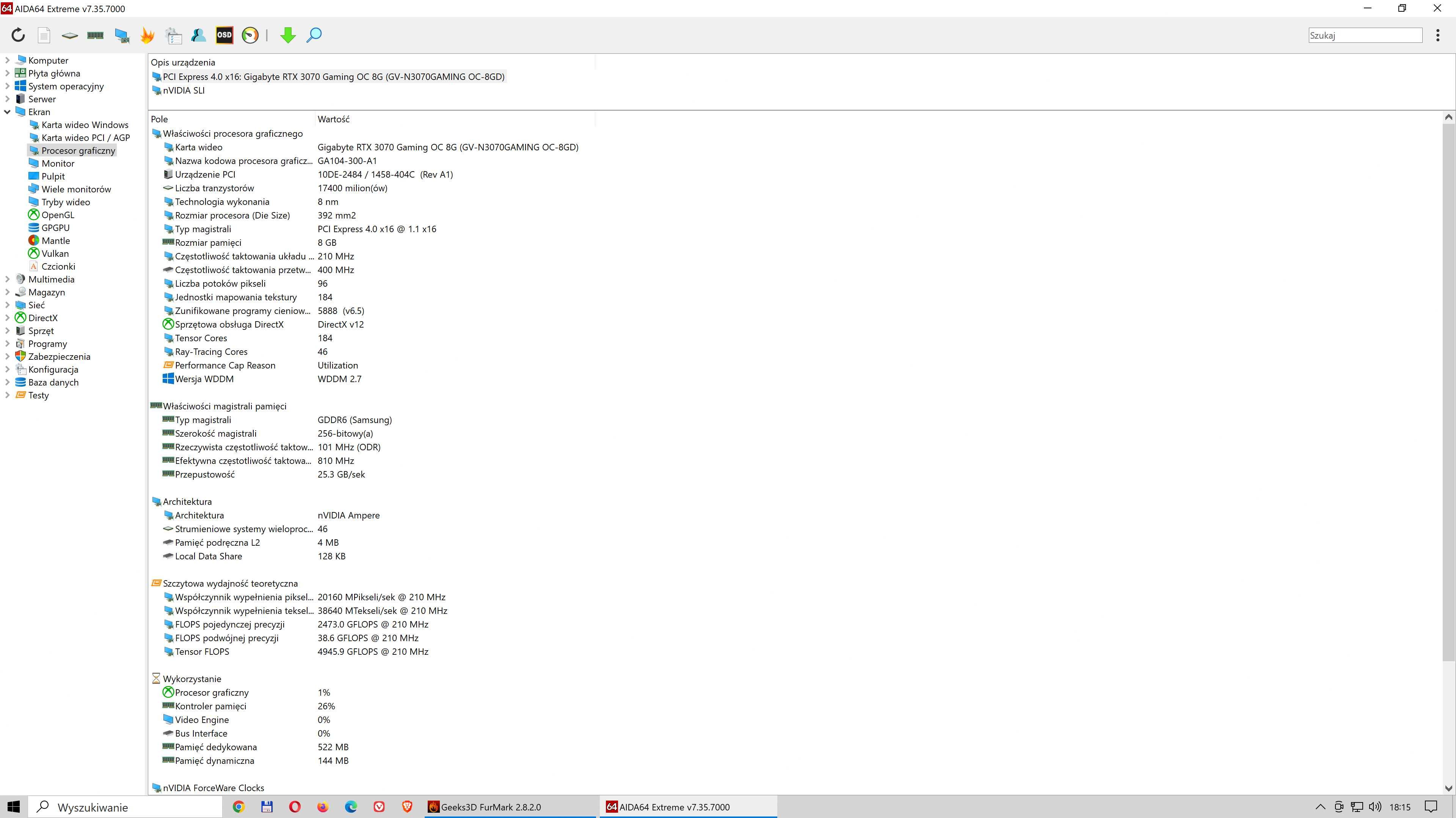 Karta graficzna Gigabyte GeForce RTX 3070 Gaming OC 8GB GDDR6