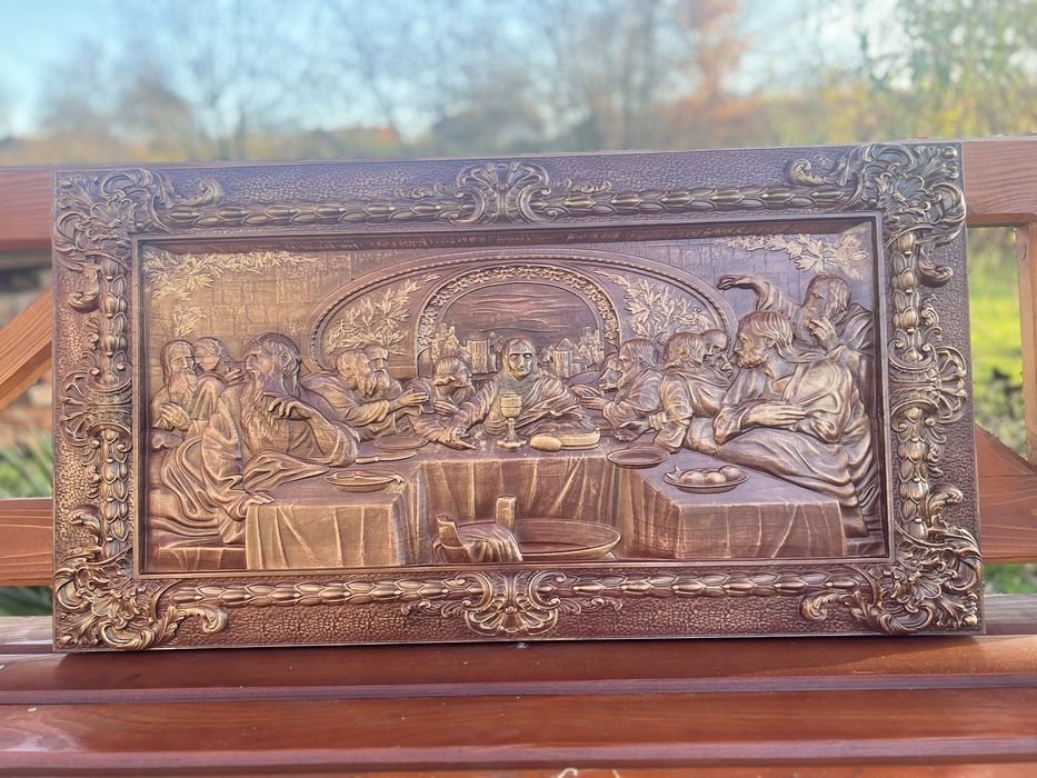 Таємна вечеря  90х48см /образи /картині різблені