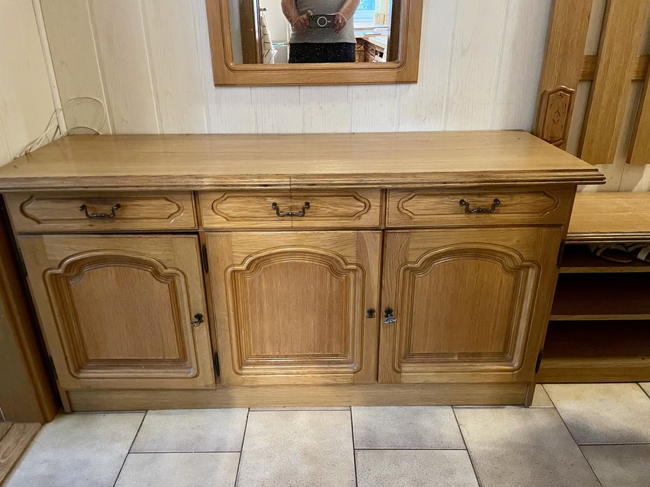 Komoda dębowa Szafka do salonu przedpokoju Szafka na buty dębowa