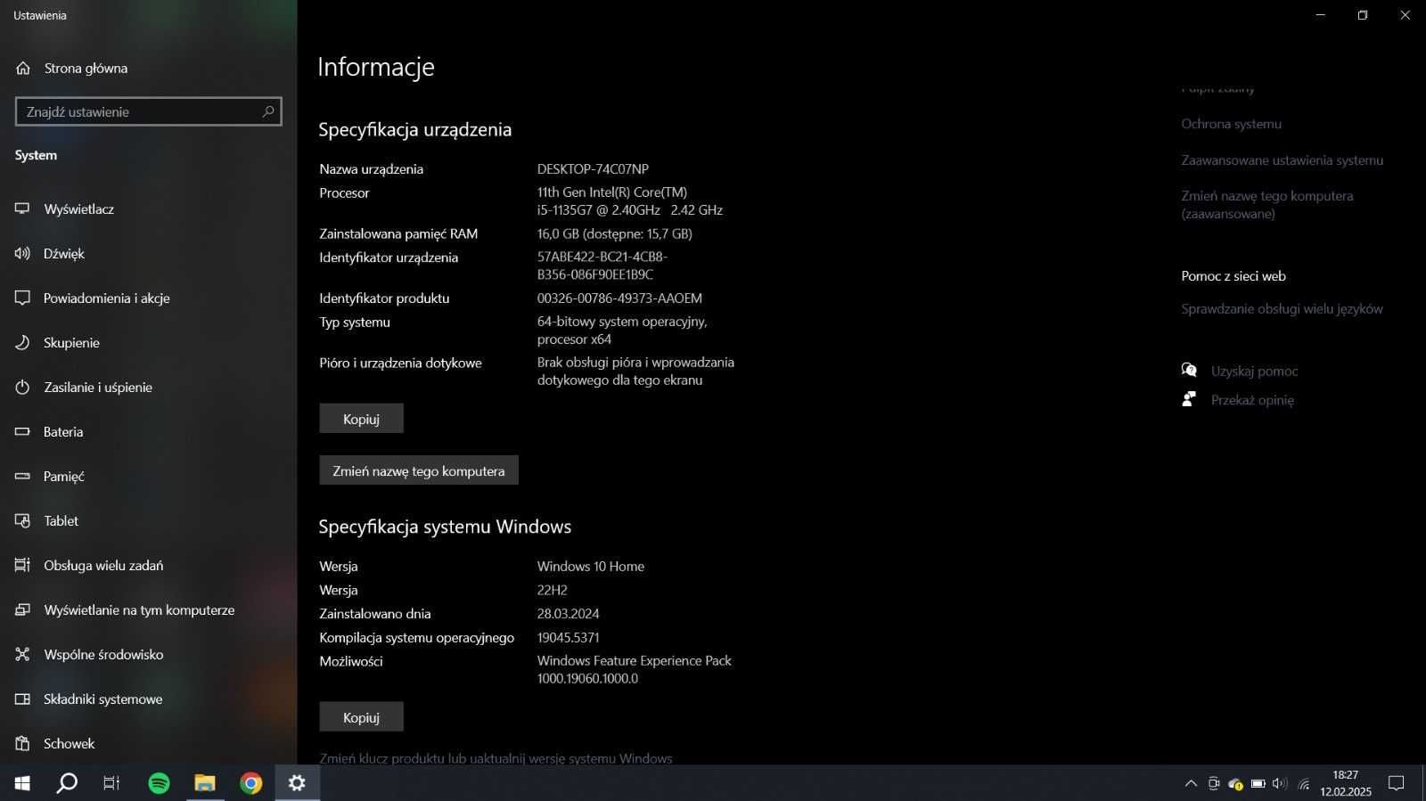 Laptop biurowy ASUS