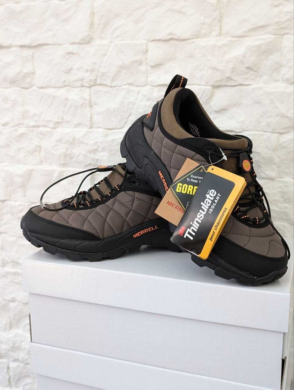 Зимові Чоловічі Кросівки Merrell Moc Brown Haki (Флис) 43-46