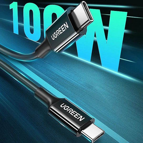 Kabel Ugreen US300 USB-C / USB-C 480Mb/s 5A 1m - czarny
