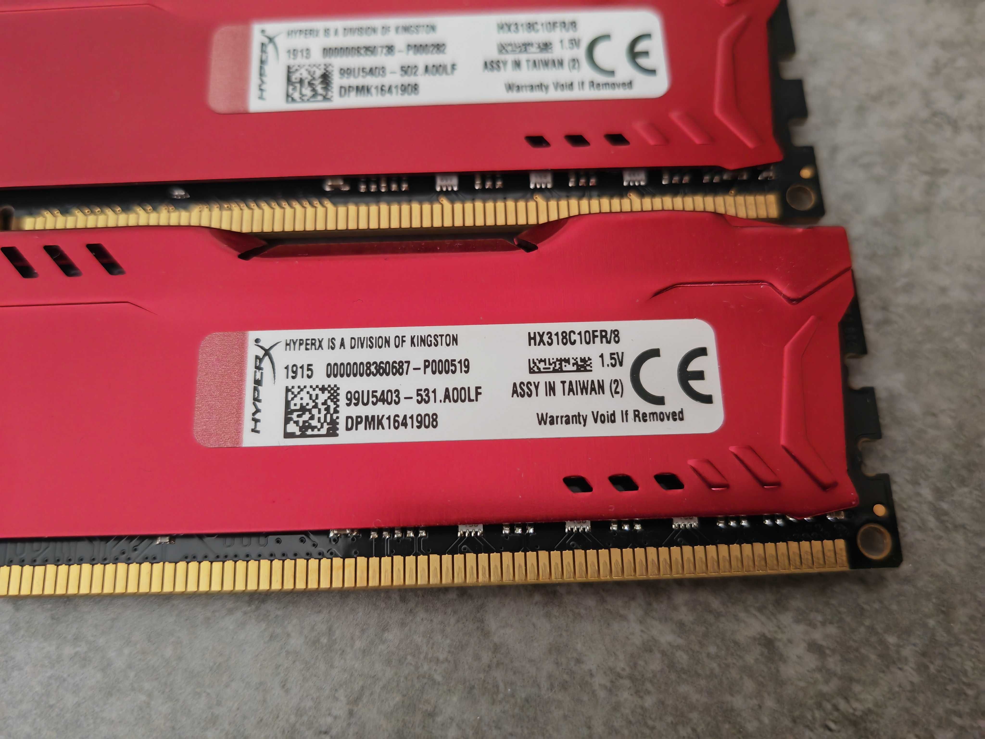 Оперативна память 16 Gb (2*8gb) Kingston DDR3 1866/1600 HyperX Fury