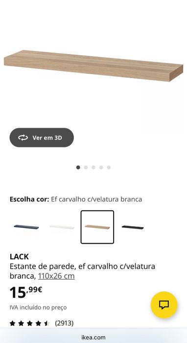 Estantes de parede Ikea Lack Carvalho