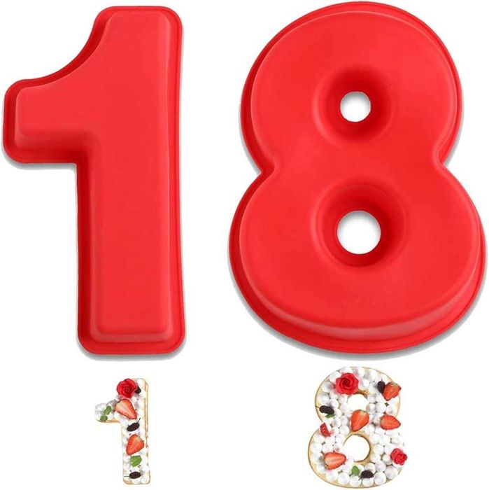 Forma do ciasta z cyframi 3D, duża forma do ciasta z cyframi