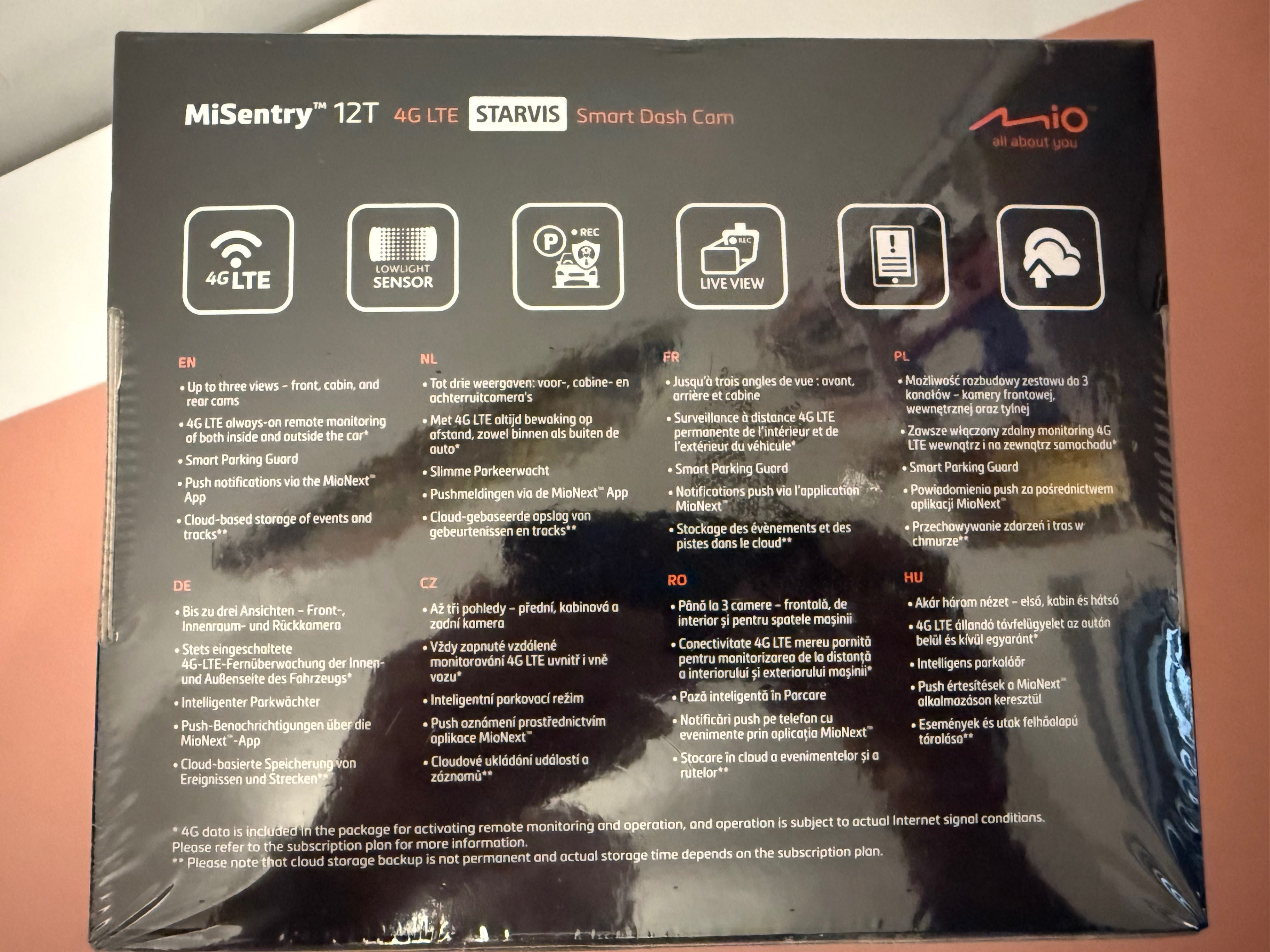 NOWY wideorejestrator Kamera samochodowa Mio MiSentry 12T 4G LTE