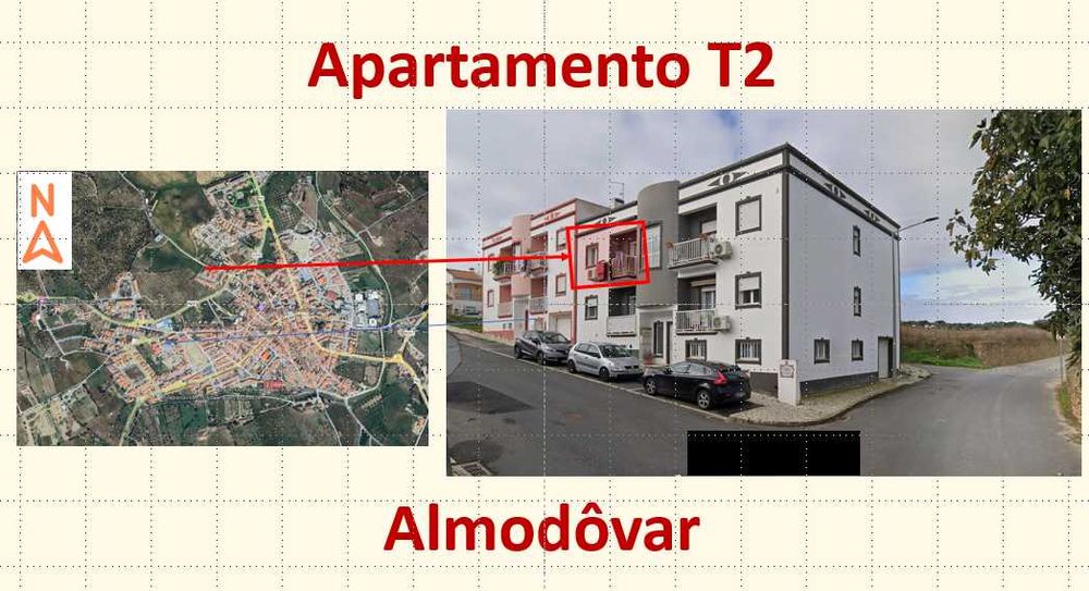 Apartamento T2 em Almodôvar, com varandas e garagem