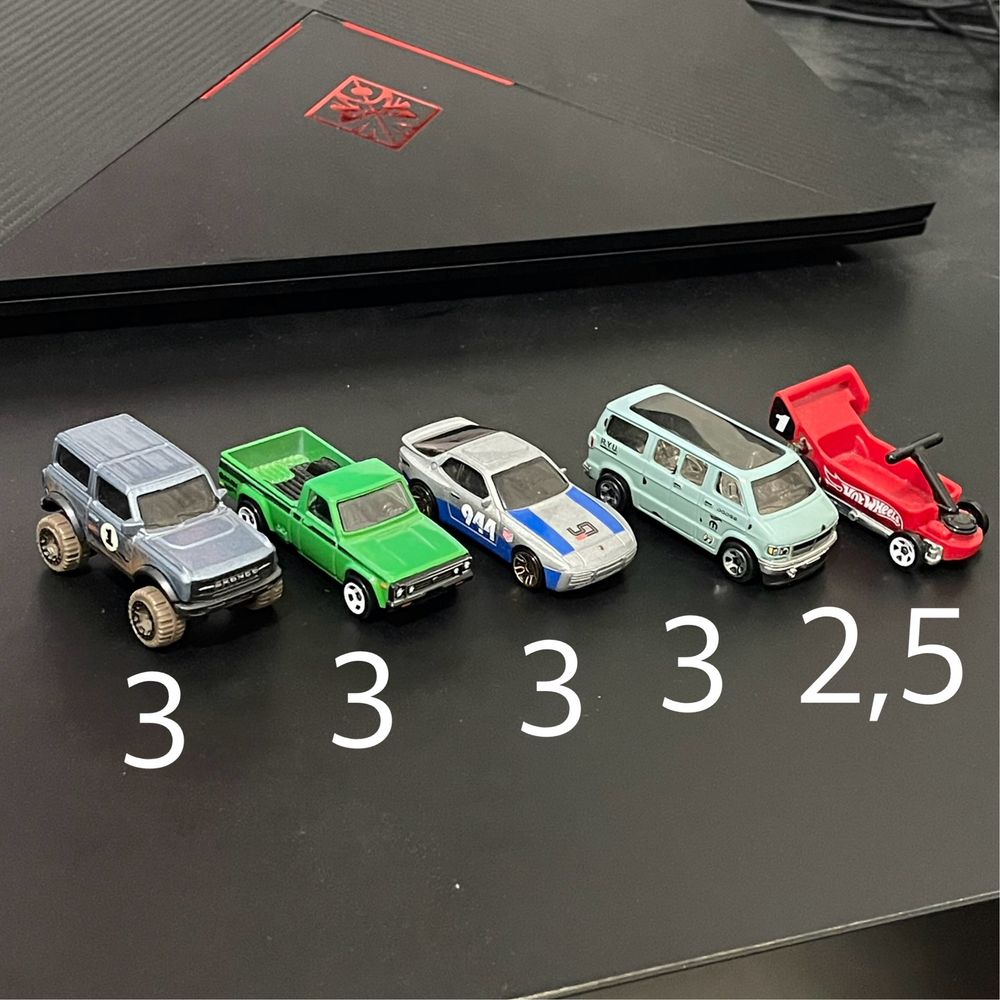 Os modelos de Hotwheels