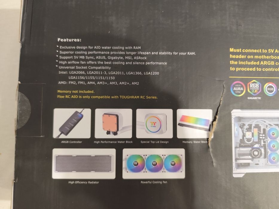 Chłodzenie wodne aio thermaltake  floe RC 360 argb