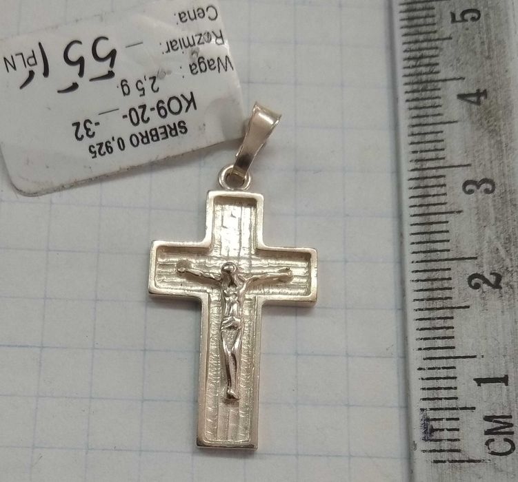 Zawieszka Krzyżyk murek RM Srebro 925 NOWE
