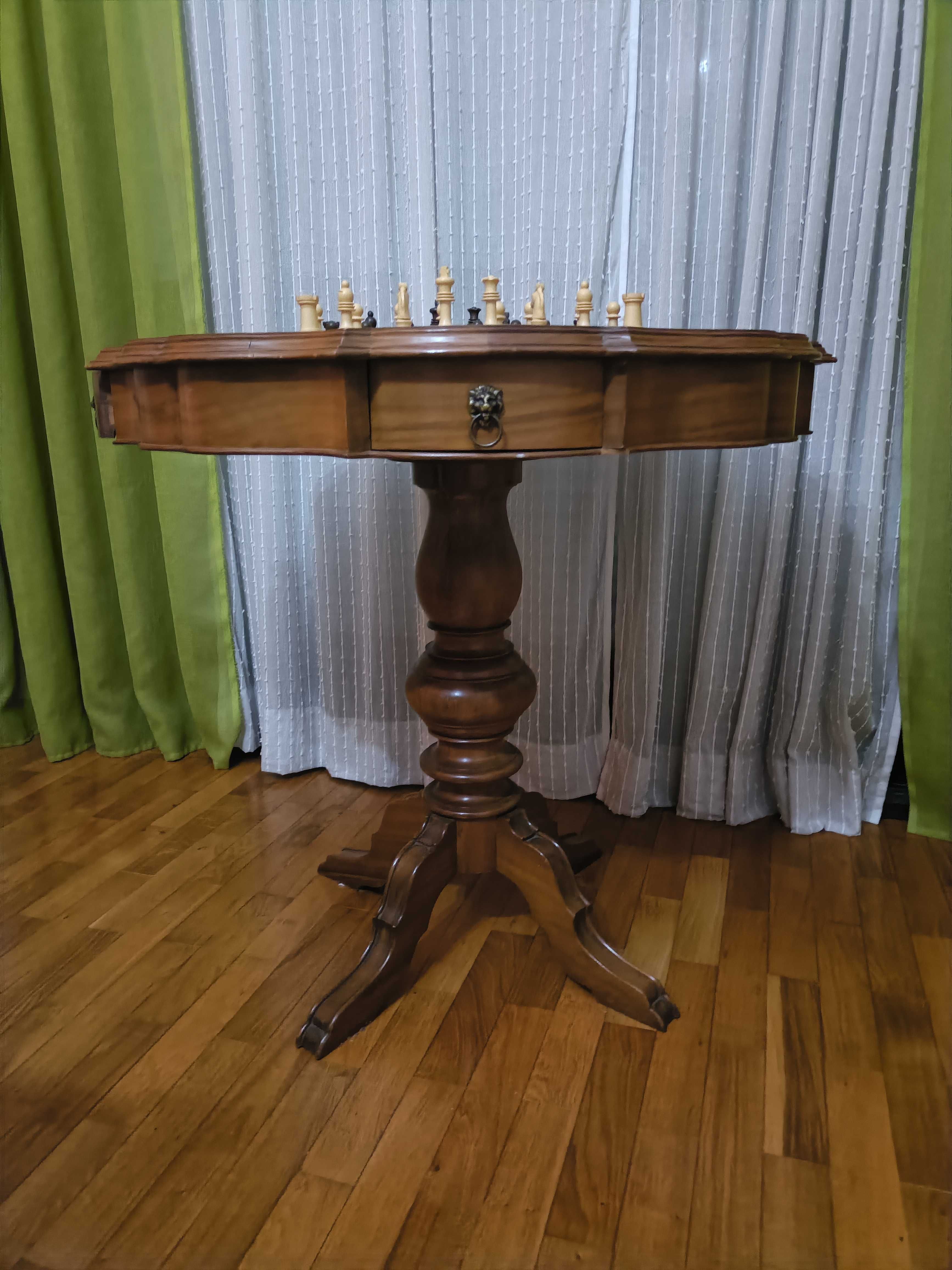 Mesa de jogo madeira maciça