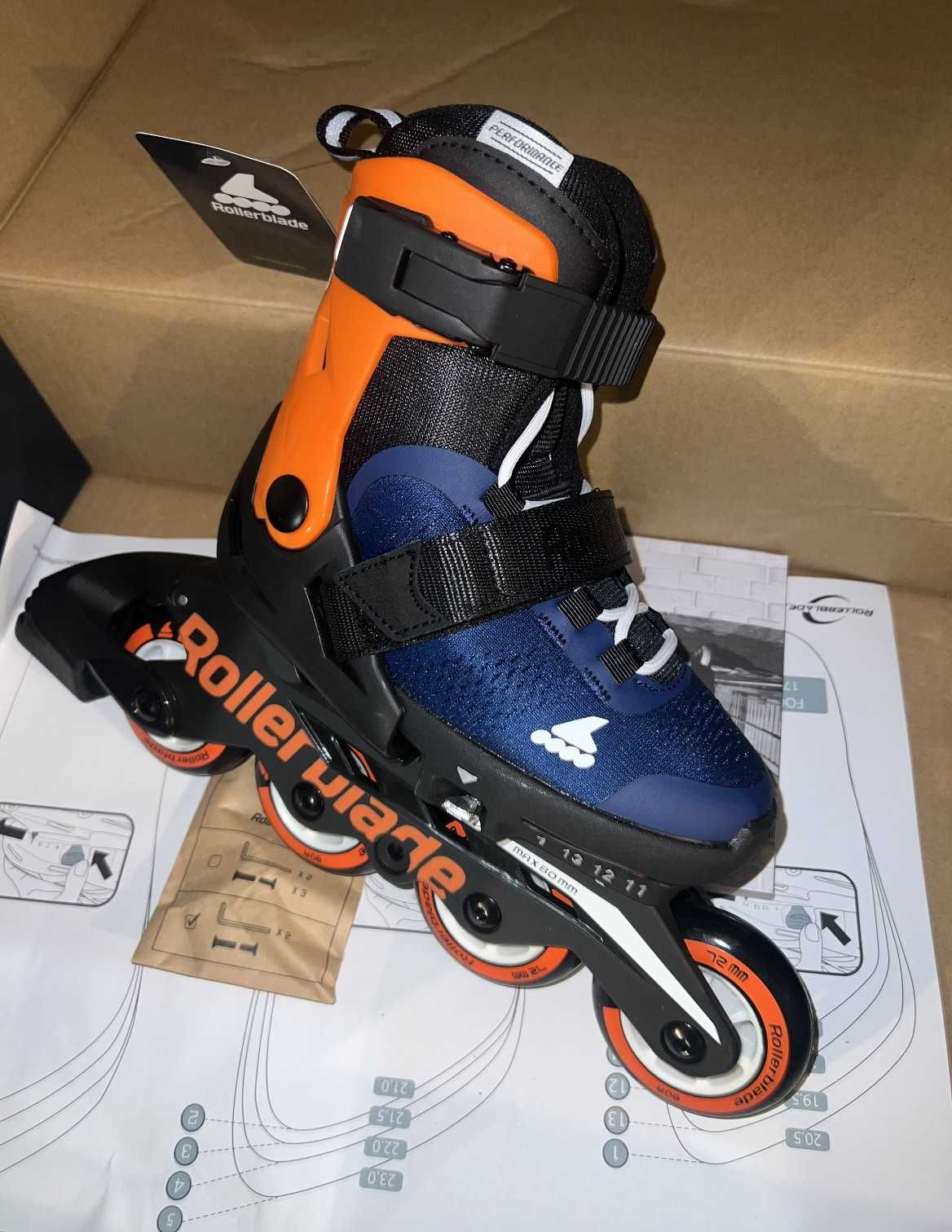 Ролики Rollerblade Microblade (blue-orange)