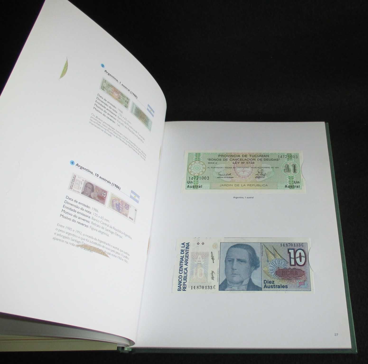 Livro Notas do Mundo A história do papel moeda 52 notas autênticas