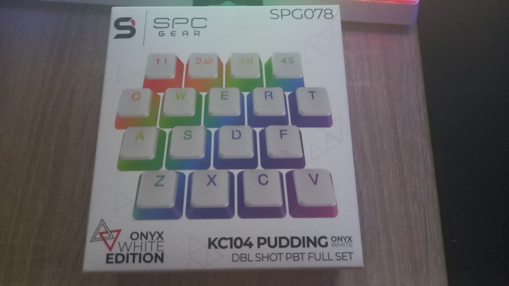SPC Gear Keycaps KC104 Pudding Onyx White