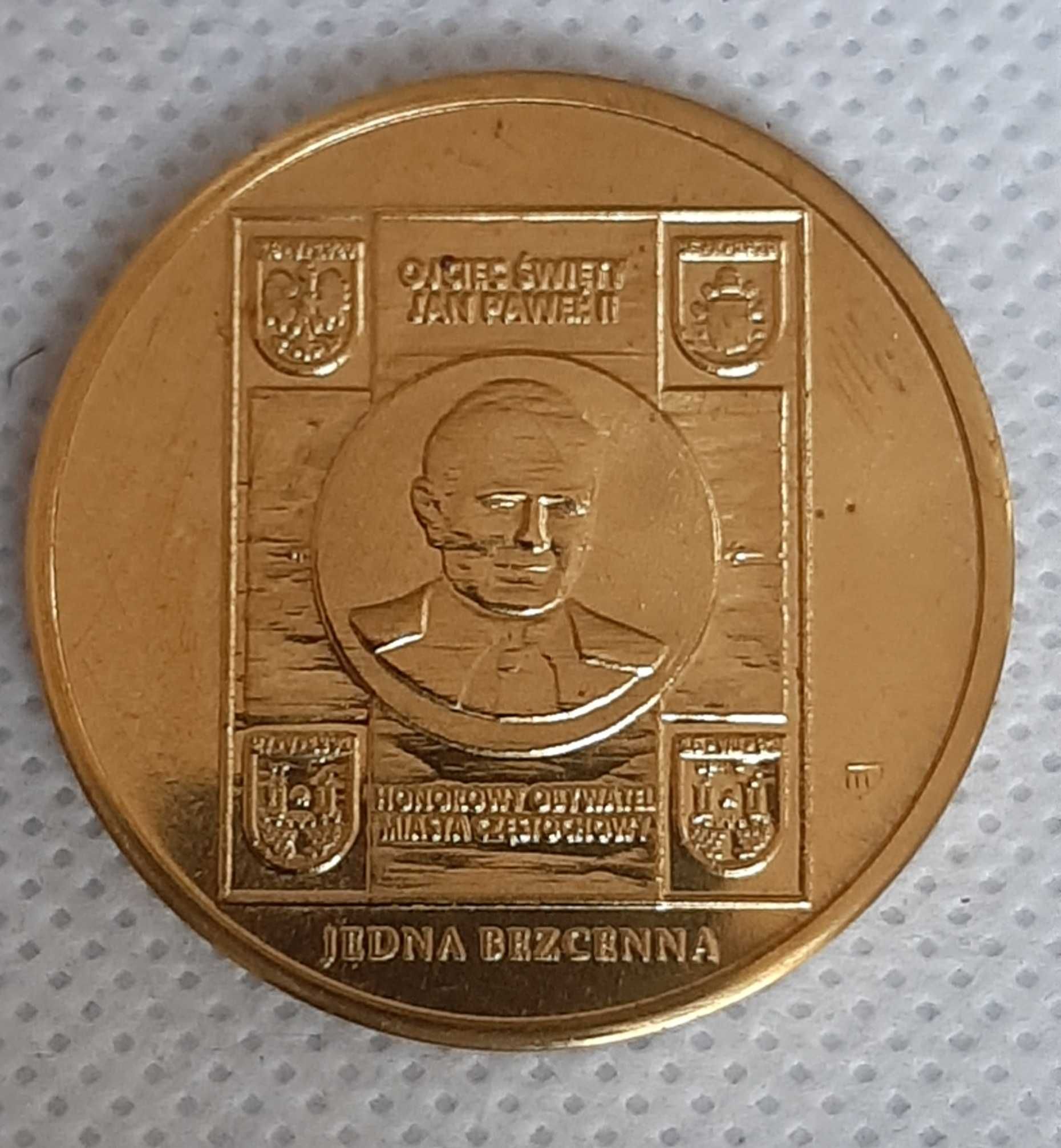 Moneta zastępcza Kanonizacja JPII Jedna Bezcenna Częstochowa 2014r.