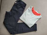 Granatowe sponie, jeansy skinny Zara r. 38