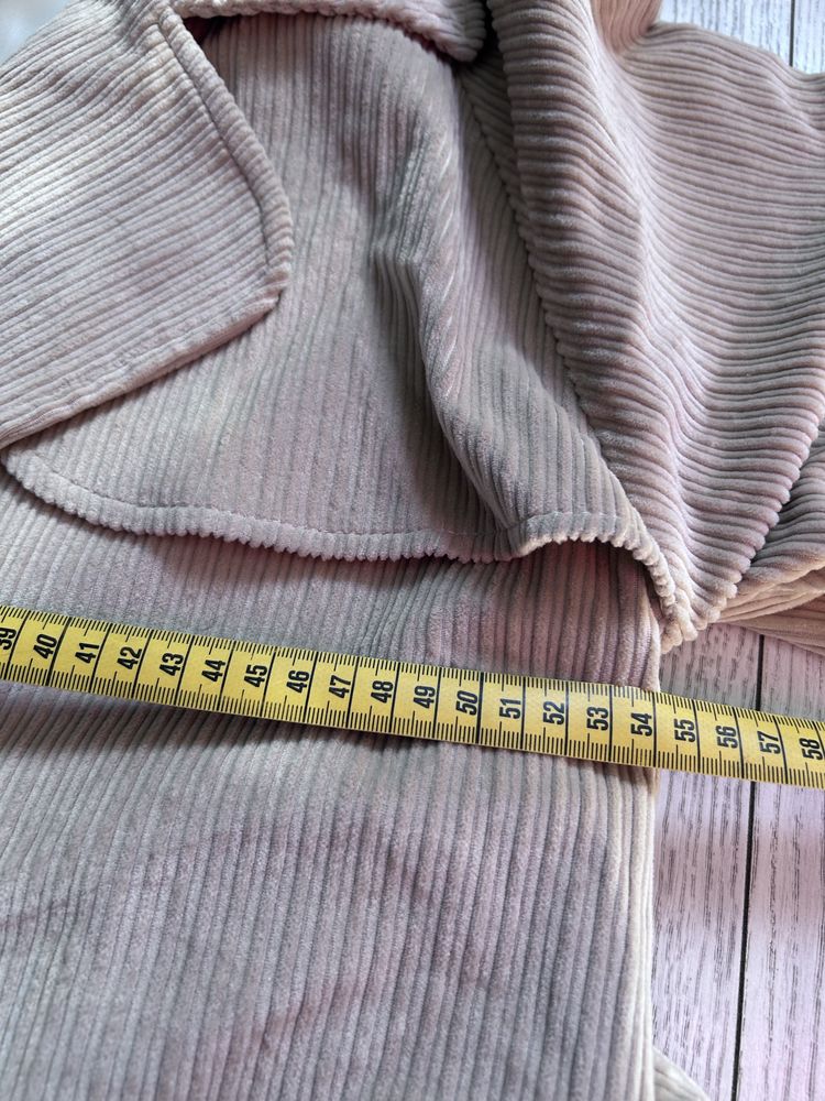 Płaszcz sztruksowy beż Just Unique roz XS/S -oversize