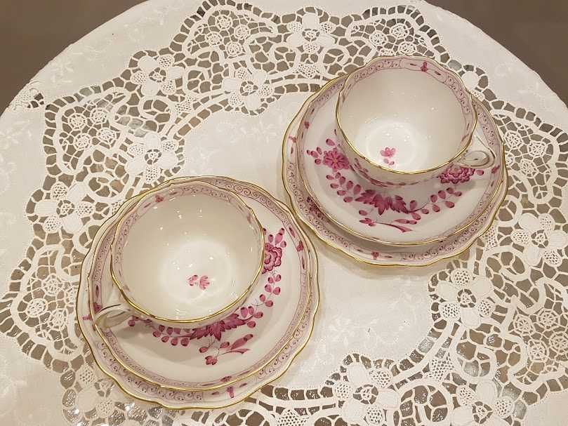 Zestaw śniadaniowy, trio (215 ml) porcelana królewska Miśnia (Meissen)