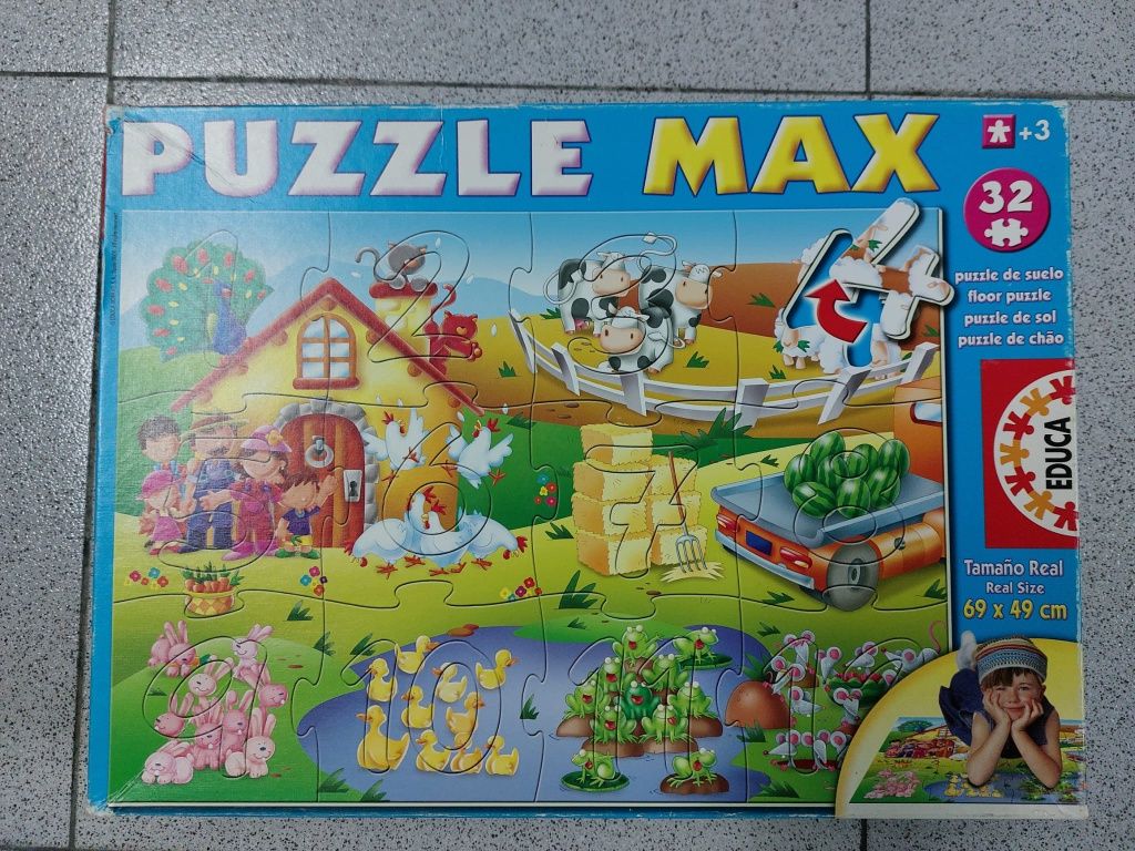 Puzzles Infantis Frozen, Mickey, Doutora Brinquedos, Bela, Animais
