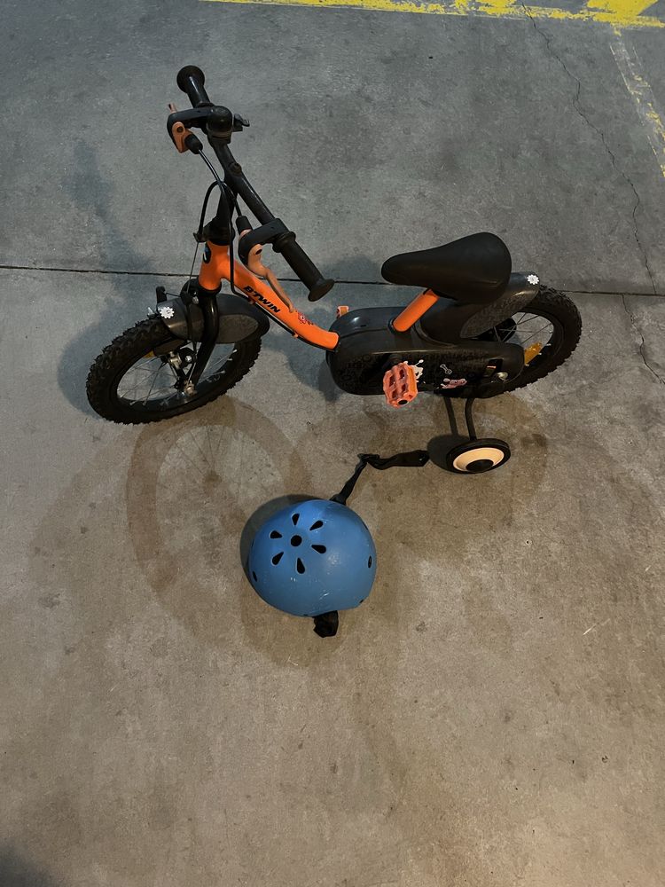 Bicicleta Btwin criança roda 14 c rodinhas