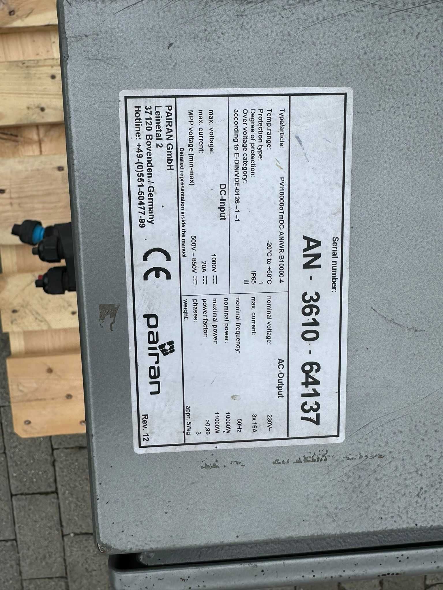 Falownik PAIRAN 10 KW PVI10000oTmDC-AN/WR-B10000-4