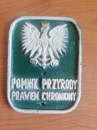 Tabliczka Pomnik Przyrody Prawem Chroniony