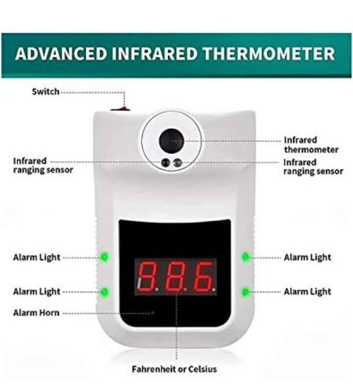K3 Termometr Ścienny Termoscanner Automatyczny TEMPERATURA