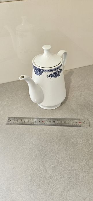 Serviço de Café Porcelana Azul e Branco 15 Peças - Novo na CaixaServiç