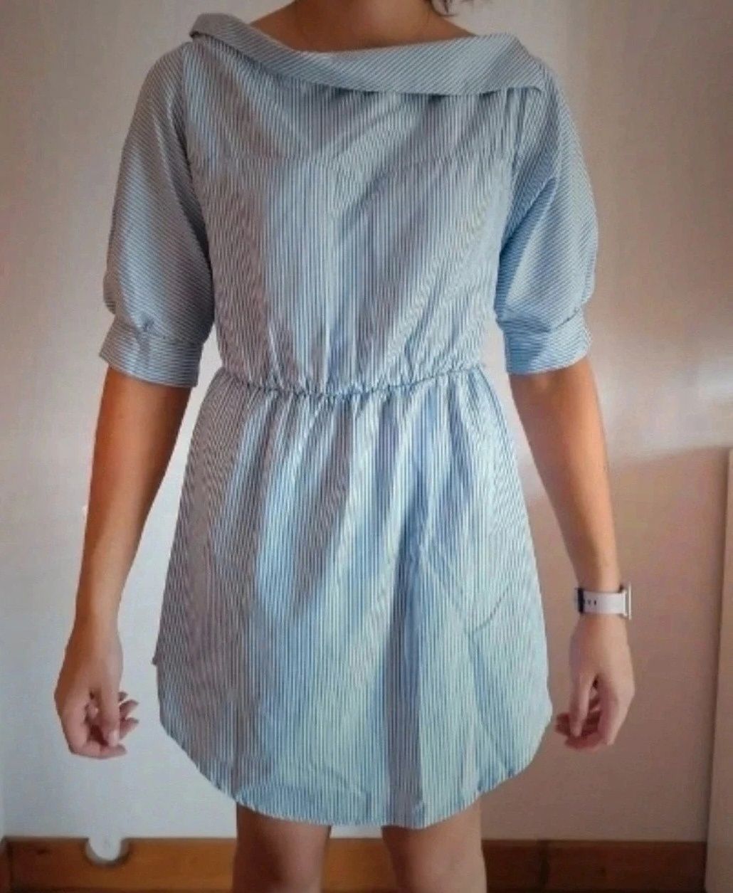 Vestido Camiseiro às riscas