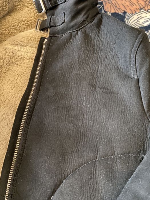 Kurtka kożuszek a'la zamszowa z imitacją futra roz. L H&M