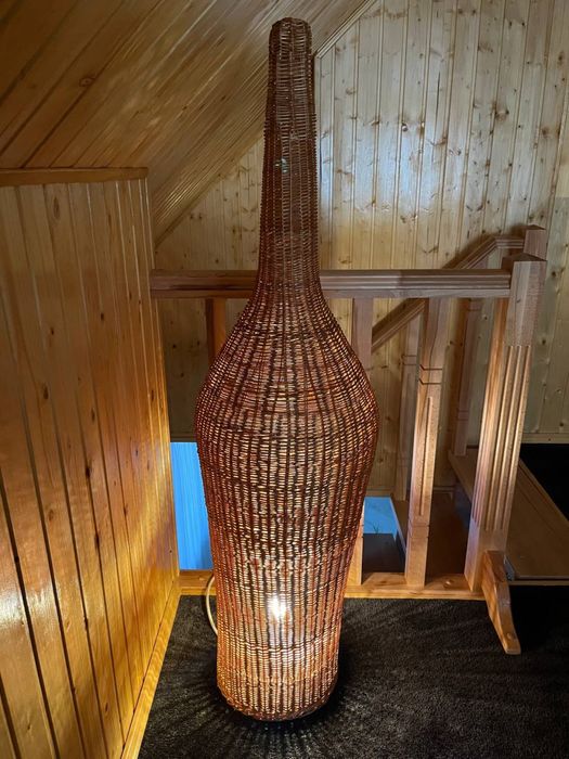 Абажур з лози ручна робота торшер плафон люстра світильник внаявності