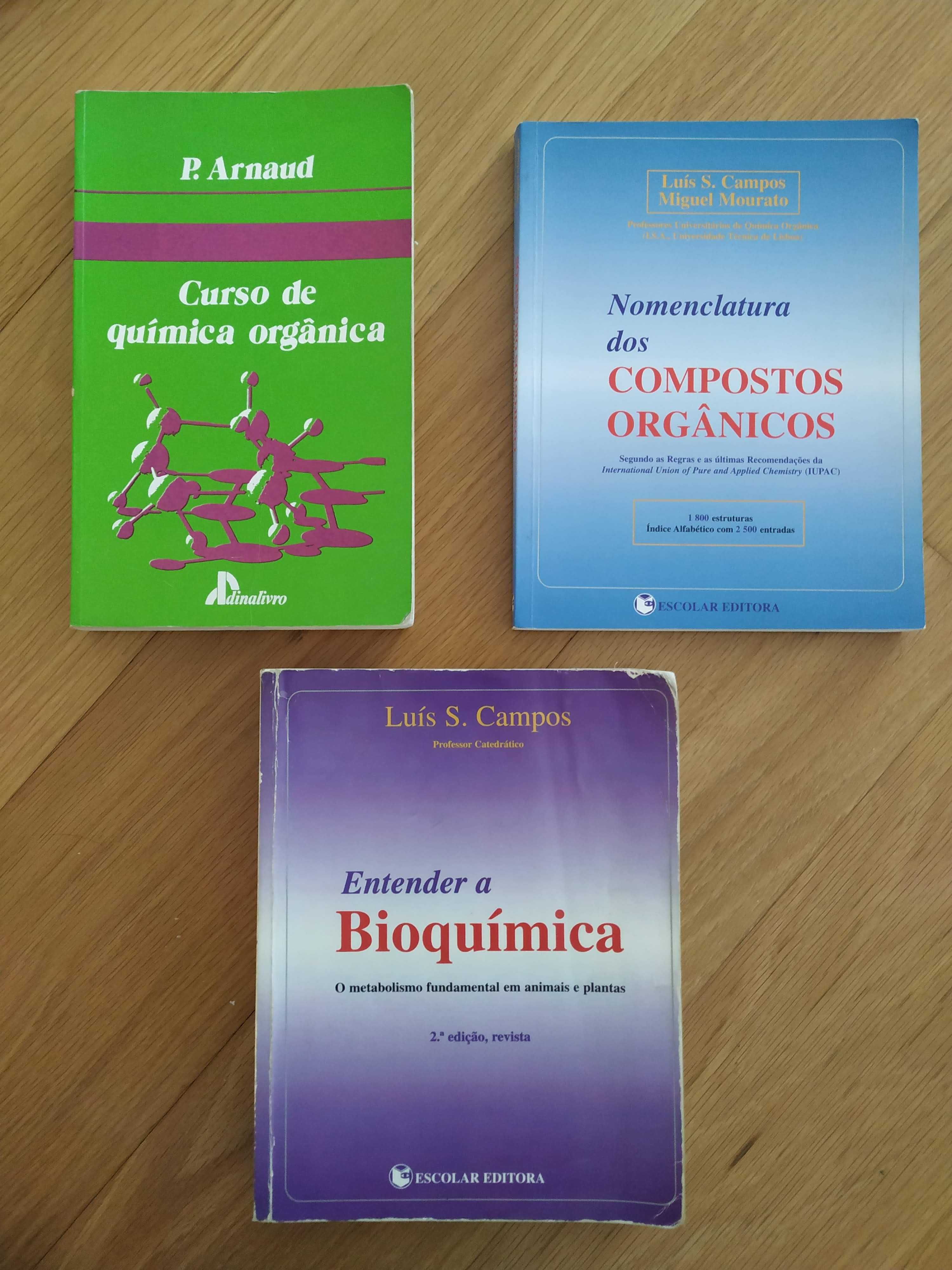 Vários livros de Química e Bioquímica desde 10€